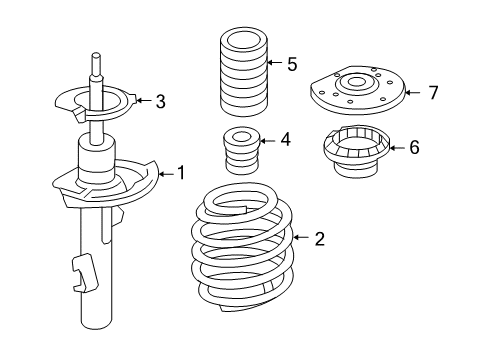 2012 Volvo XC70 Struts & Components Diagram