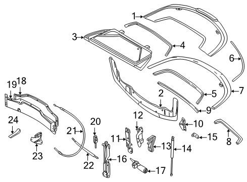 2001 Volvo C70 Convertible Top Diagram 2