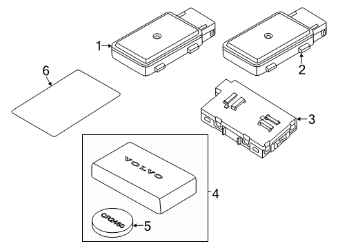 2025 Volvo EX30 Keyless Entry Components