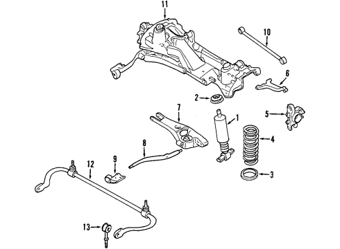 2000 Volvo S70 Lower Control Arm - Rear Diagram