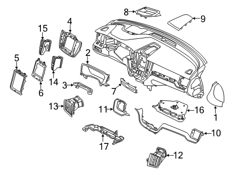 2024 Volvo XC60 Instrument Panel Components