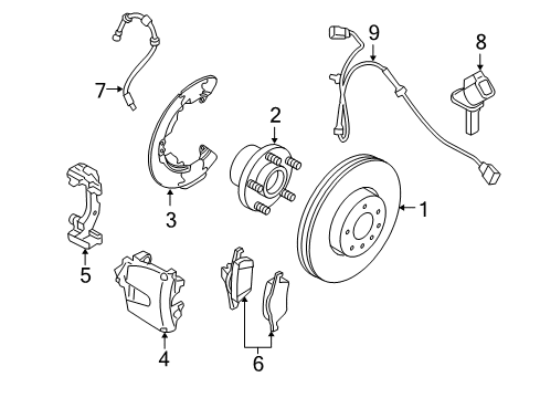 2012 Volvo C70 Front Brakes Diagram