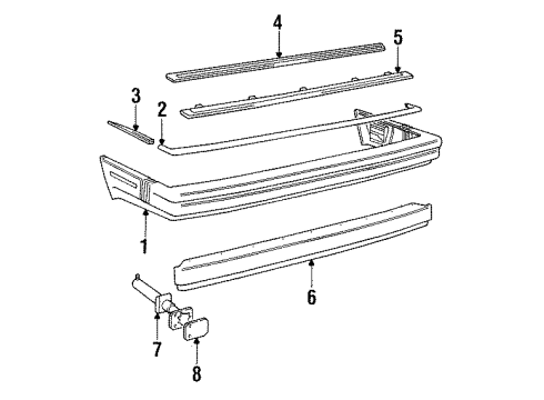 1988 Volvo 760 Bumper & Components - Rear Diagram