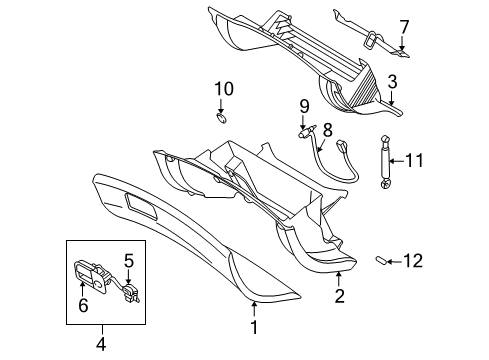 2000 Volvo S80 Glove Box