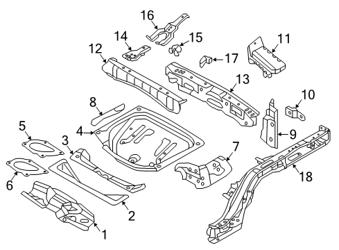 2025 Volvo XC90 Rear Floor & Rails Diagram 2