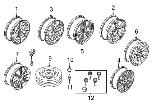 2021 Volvo V90 Cross Country Wheels Diagram 2