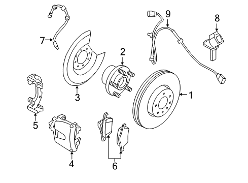 2006 Volvo C70 Caliper Support Diagram for 36000482
