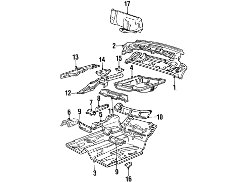 1993 Volvo 850 Rear Floor & Rails
