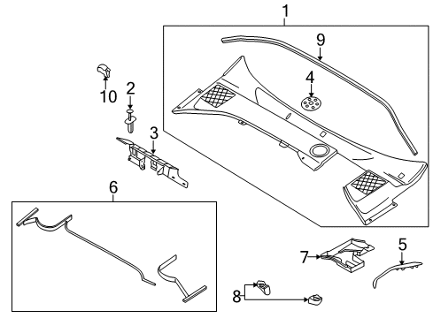 2008 Volvo V70 Cowl Diagram