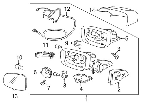 2014 Volvo XC60 Mirrors Diagram