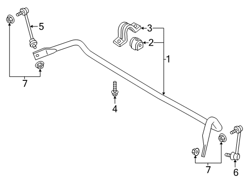 2020 Volvo V90 Stabilizer Bar & Components Diagram 3