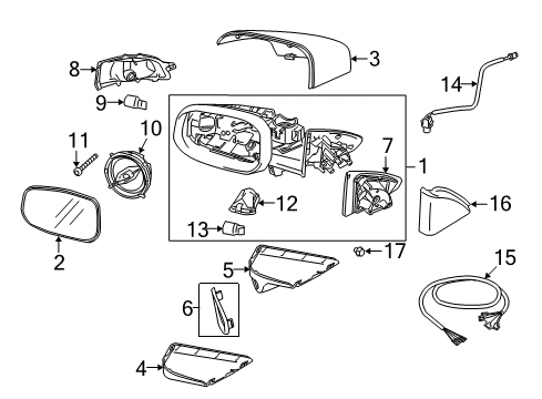 2007 Volvo S60 Outside Mirrors Diagram