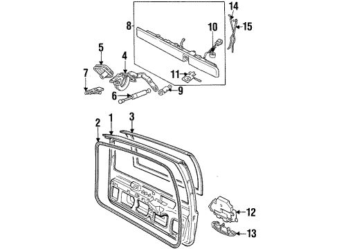 1994 Volvo 850 Gate & Hardware Diagram