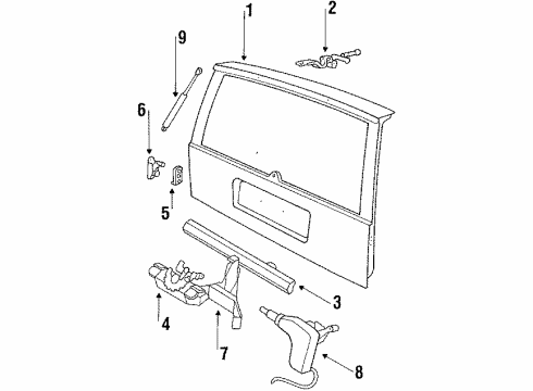 1992 Volvo 740 Gate & Hardware Diagram
