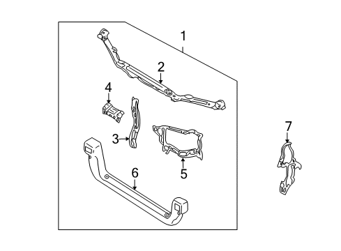 2000 Volvo S40 Radiator Support