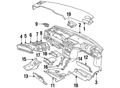 1994 Volvo 850 Instrument Panel Diagram