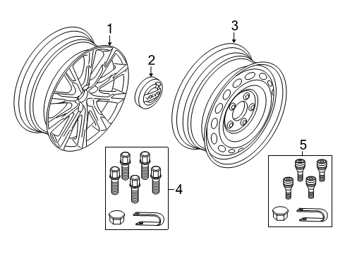 2017 Volvo V60 Cross Country Wheels Diagram 2