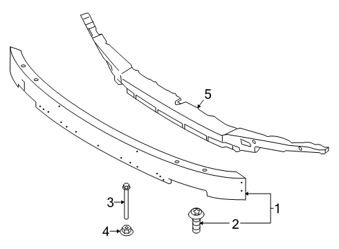 2023 Volvo V60 Cross Country Bumper Rail Diagram for 32405272