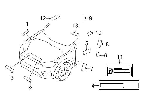 2025 Volvo V90 Cross Country Decal Diagram for 32390626