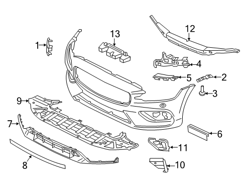 2019 Volvo S60 Bumper & Components - Front Diagram 6