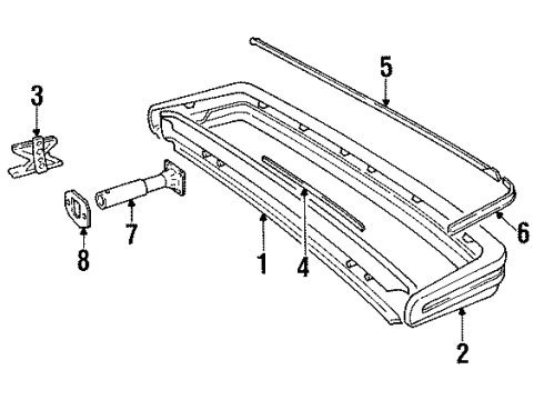 1989 Volvo 244 Bumper & Components - Rear Diagram