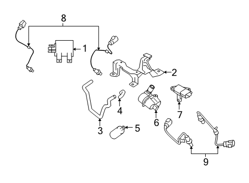 2011 Volvo XC70 Emission Components Diagram