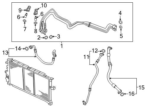 2020 Volvo XC40 A/C Condenser, Compressor & Lines Diagram 3