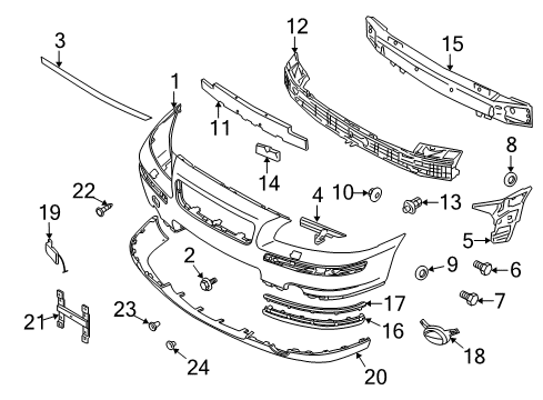 2005 Volvo S60 Bumper & Components - Front Diagram 3