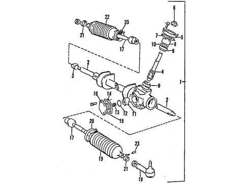 1984 Volvo 244 Steering Gear & Linkage Diagram 4