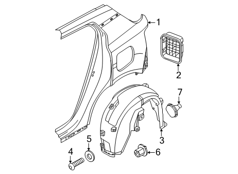 2025 Volvo EX30 Air Duct Diagram for 80015058