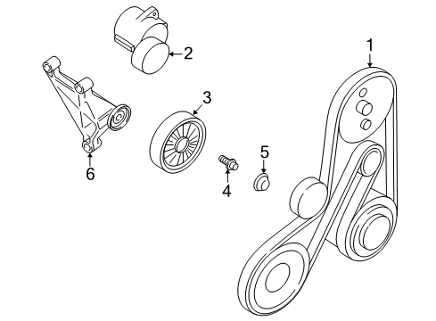 2006 Volvo S80 Belts & Pulleys Diagram