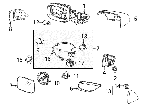 2007 Volvo XC90 Mirrors Diagram 3