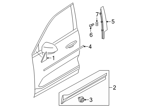 2026 Volvo EC40 Exterior Trim - Front Door