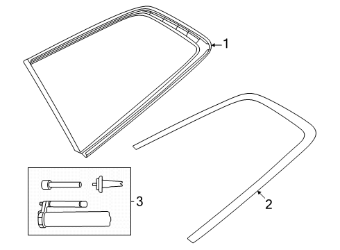 2025 Volvo EX90 Glass & Hardware - Quarter Panel