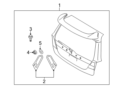 2008 Volvo V70 Rear Spoiler Diagram
