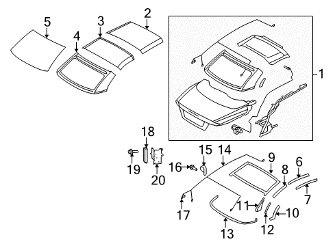 2012 Volvo C70 Convertible Top Diagram 4