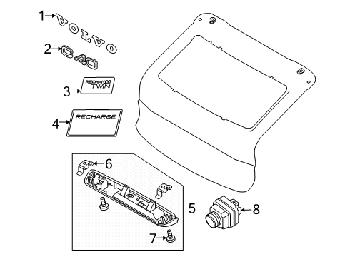 2026 Volvo EC40 Exterior Trim - Lift Gate