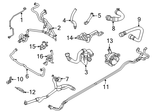 2024 Volvo C40 Recharge Water Pump Diagram for 32339644