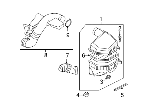 2008 Volvo XC70 Air Intake Diagram