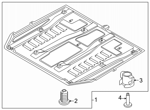 2025 Volvo EX90 Splash Shields Diagram 2