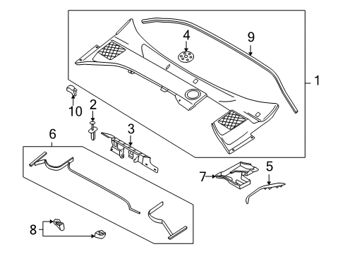 2008 Volvo XC70 Cowl Diagram