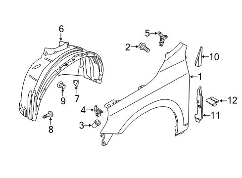 2016 Volvo V60 Fender & Components Diagram