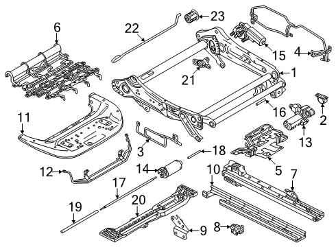 2025 Volvo EX30 Driver Seat Components Diagram 3