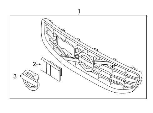 2014 Volvo S80 Grille & Components Diagram