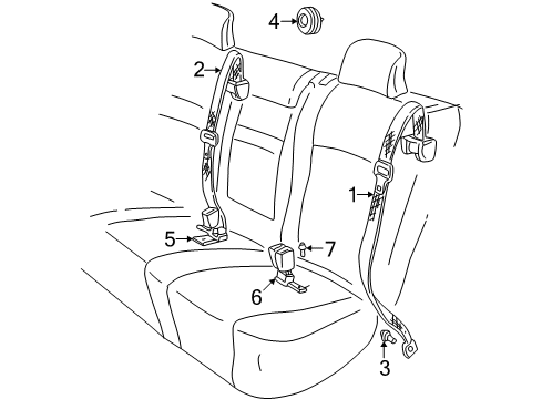 1999 Volvo V70 Rear Seat Belts Diagram