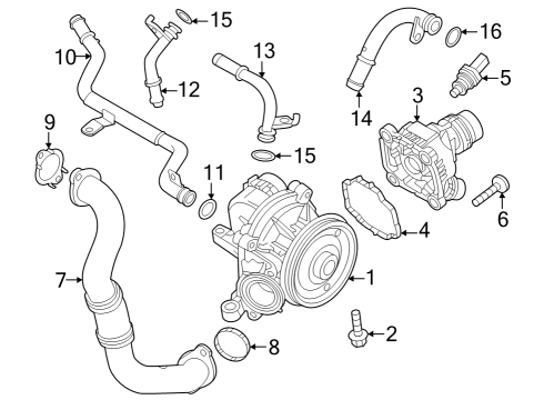 2025 Volvo V60 Cross Country Water Pump Diagram