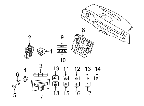 2009 Volvo S80 Center Console Diagram 2