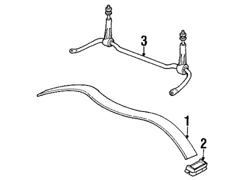 1998 Volvo S90 Stabilizer Bar & Components Diagram 3