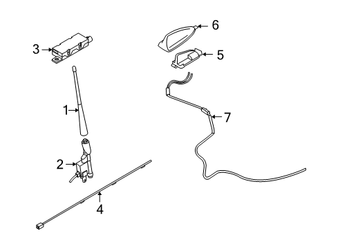 2012 Volvo C70 Antenna & Radio Diagram
