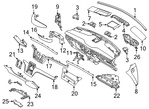 2025 Volvo EX90 Instrument Panel Components